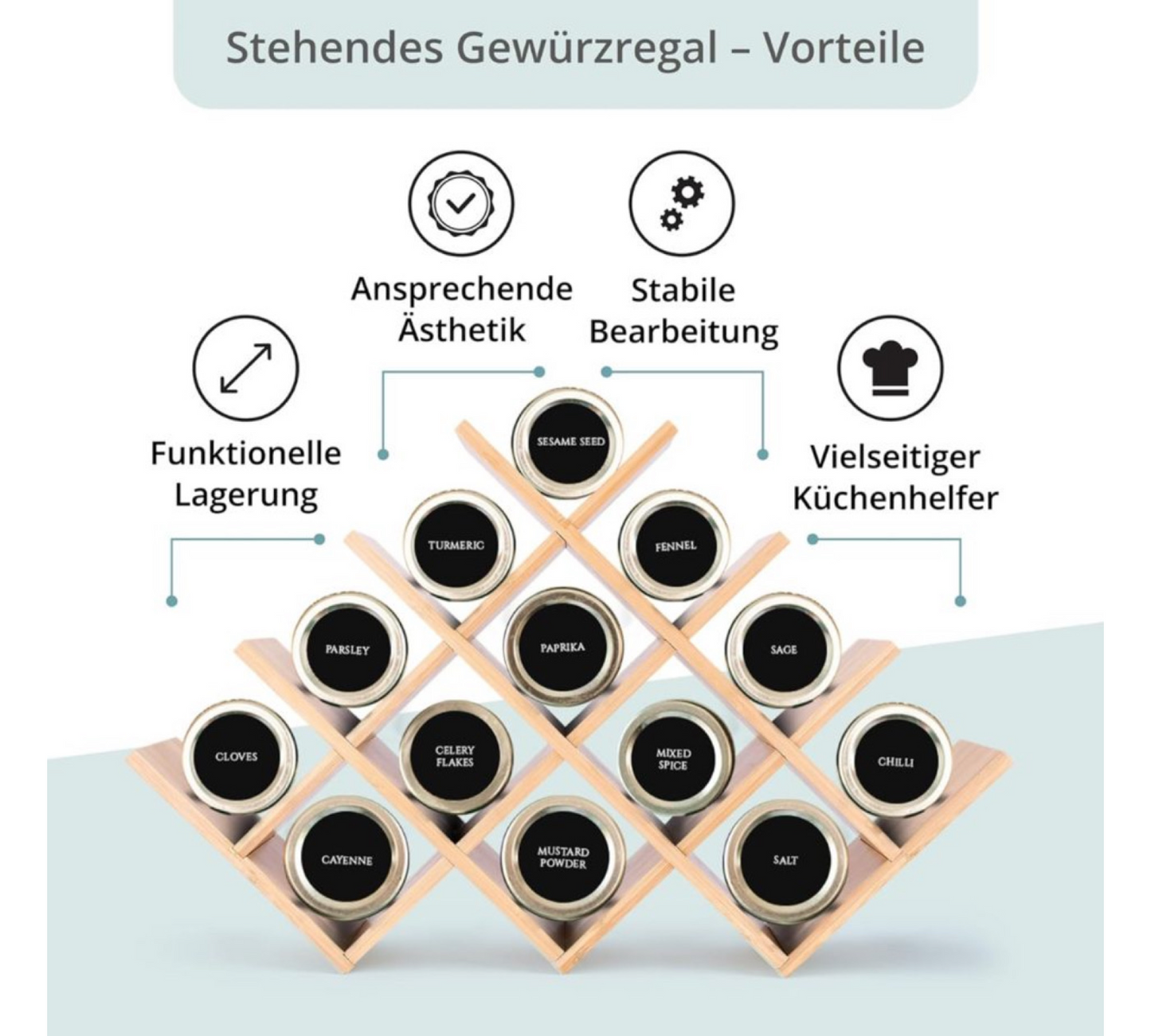 Wood Gewürzregal