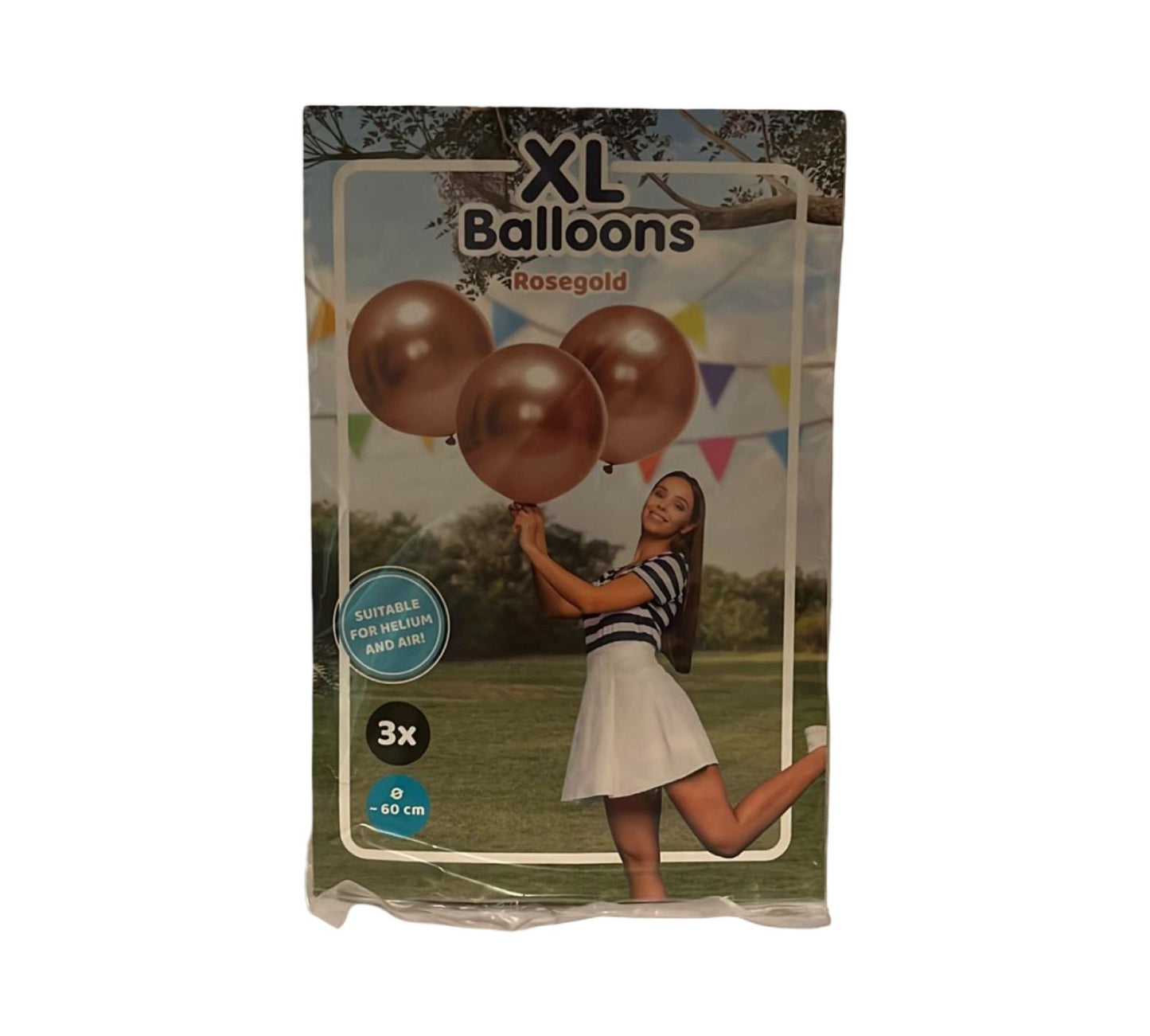 3er XL Ballonset Rosegold
