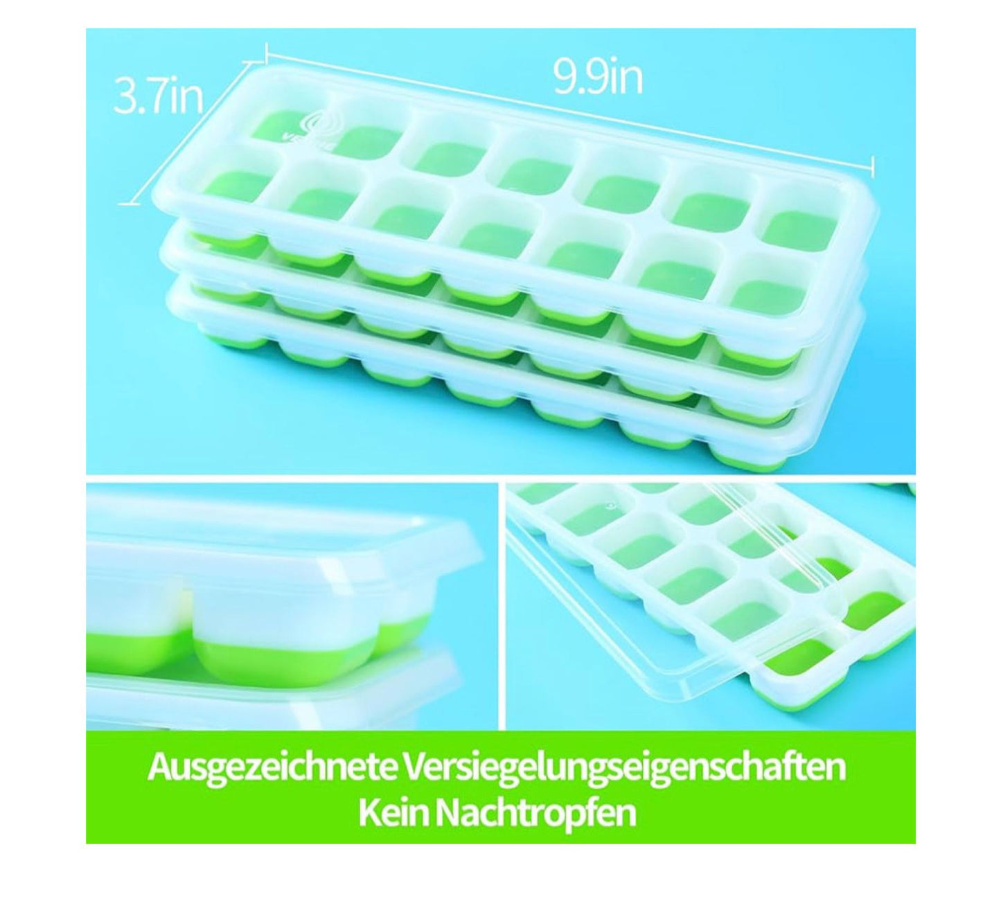 VEHHE Silikon-Eiswürfelformen