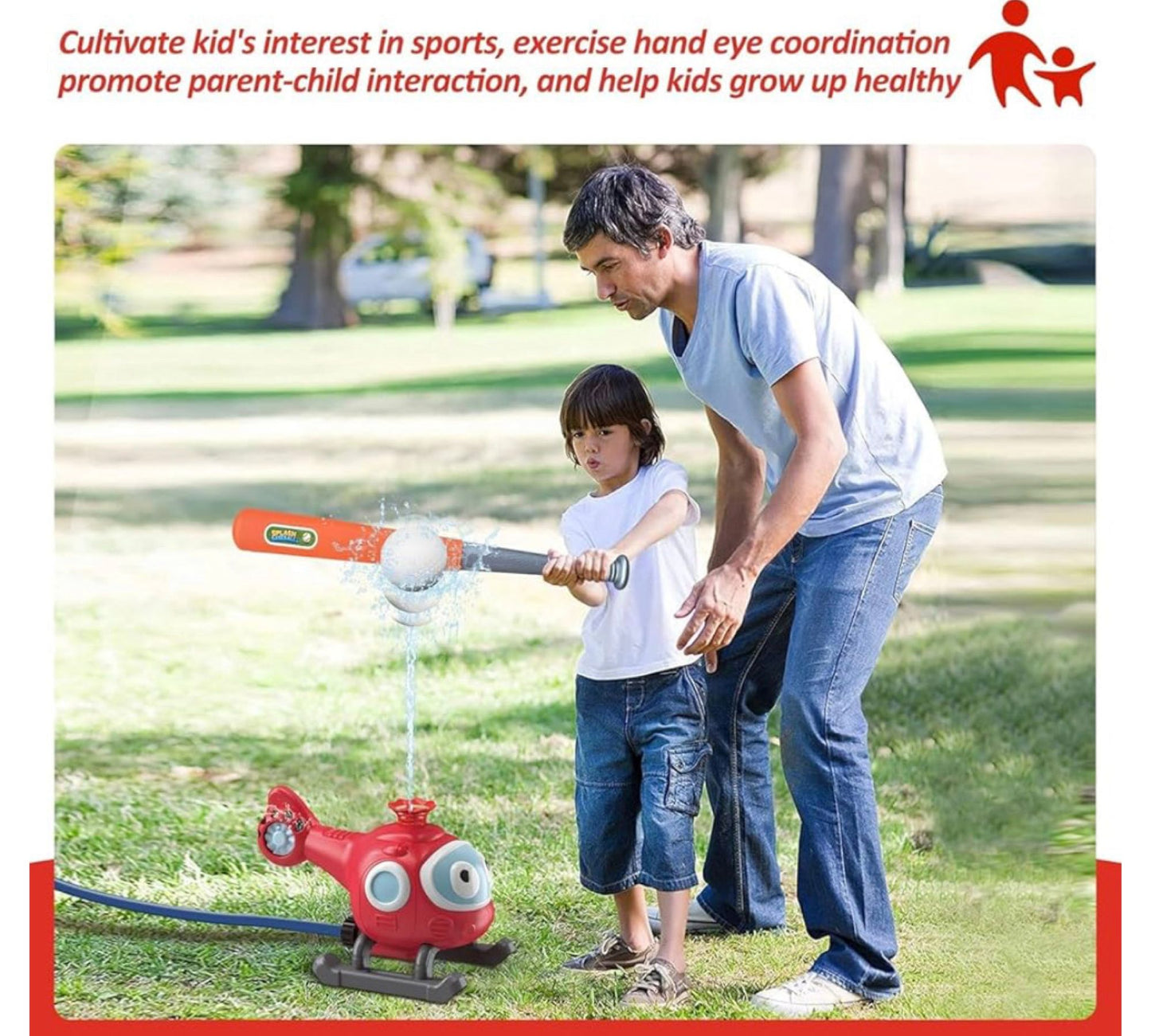 2-in-1 Helikopter-Wassersprinkler