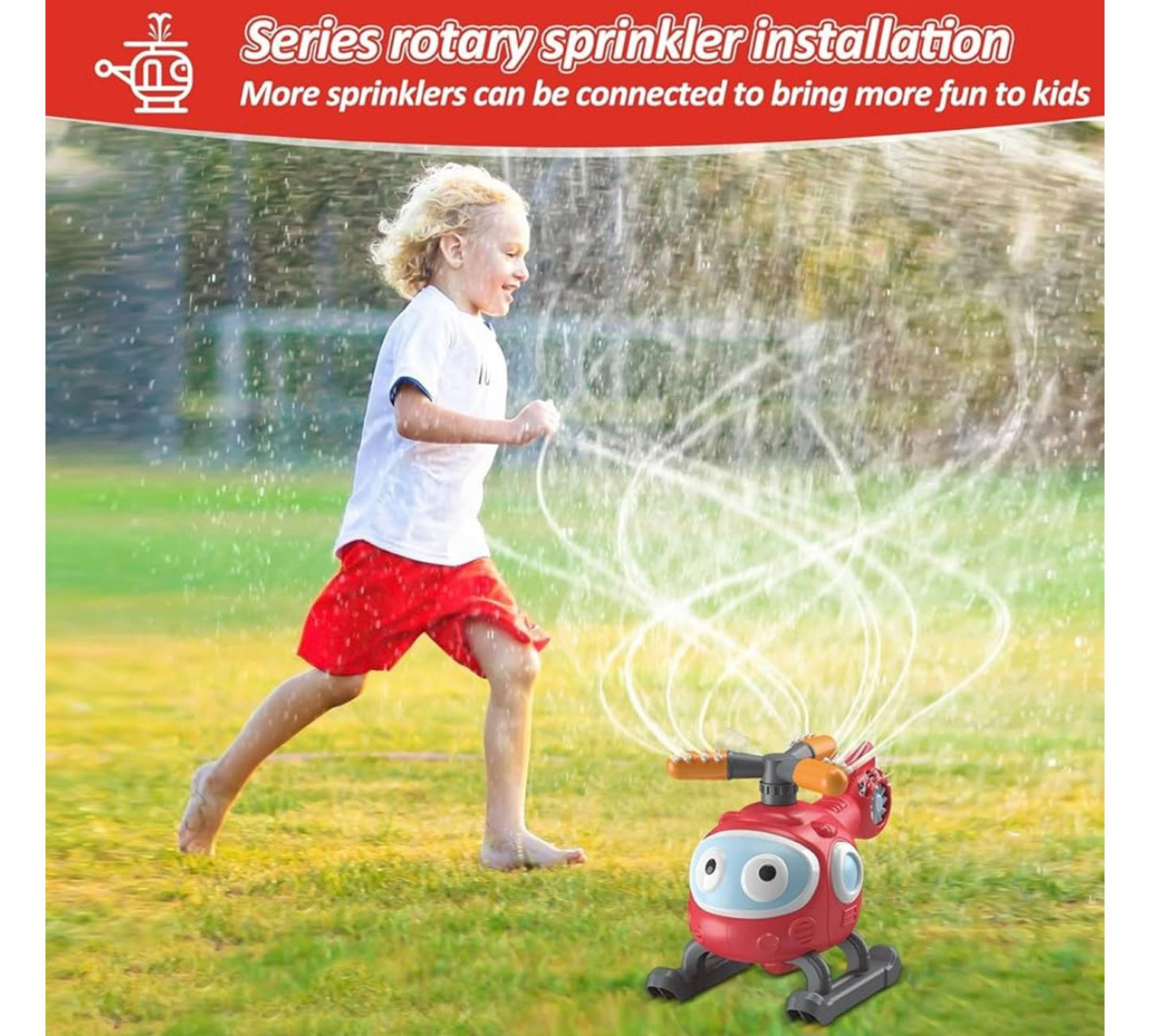 2-in-1 Helikopter-Wassersprinkler
