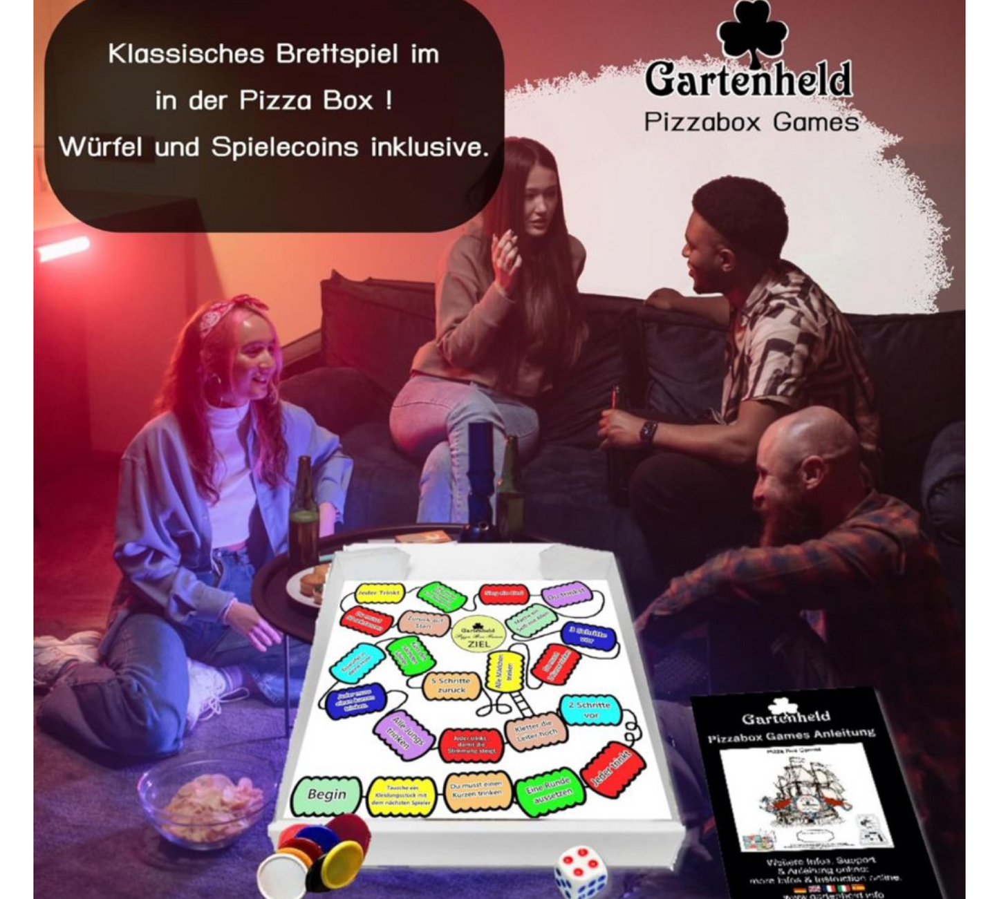 Gartenheld Pizza Box Trinkspiele