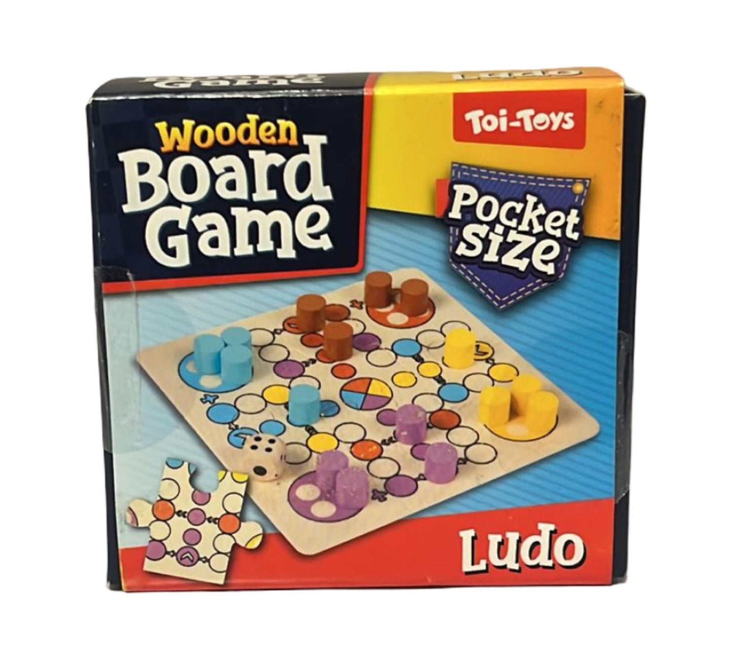 Mini Brettspiel Ludo aus Holz