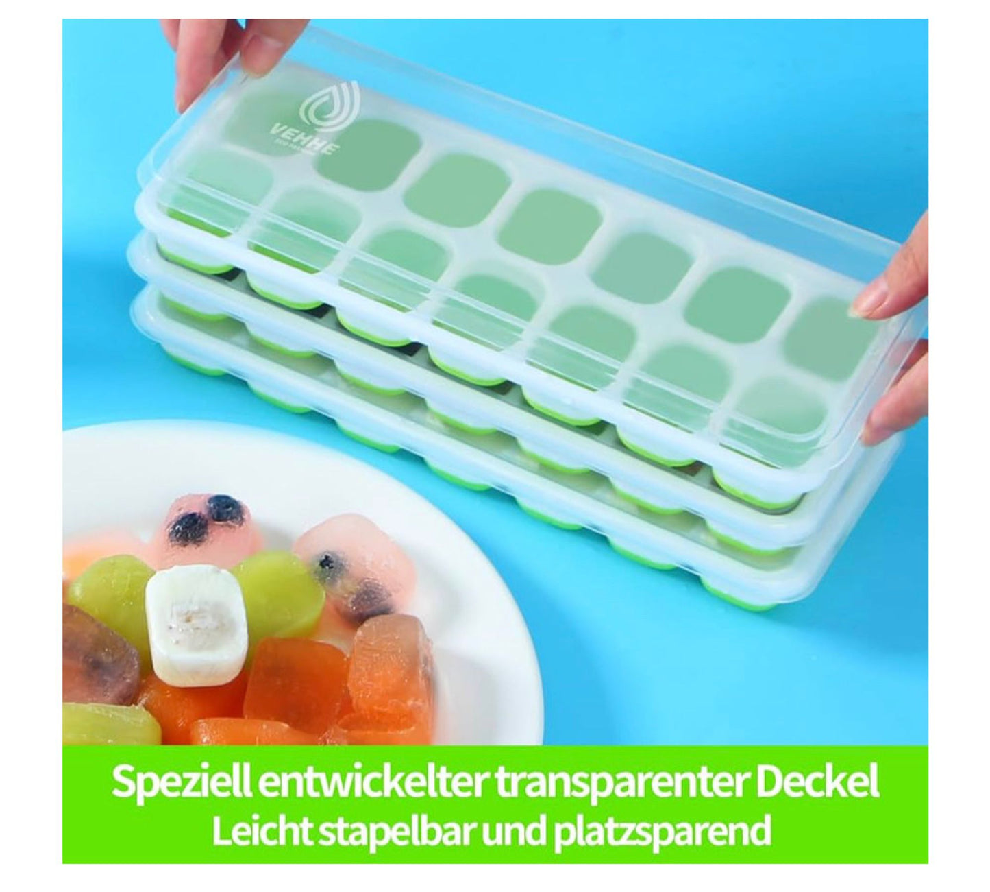 VEHHE Silikon-Eiswürfelformen